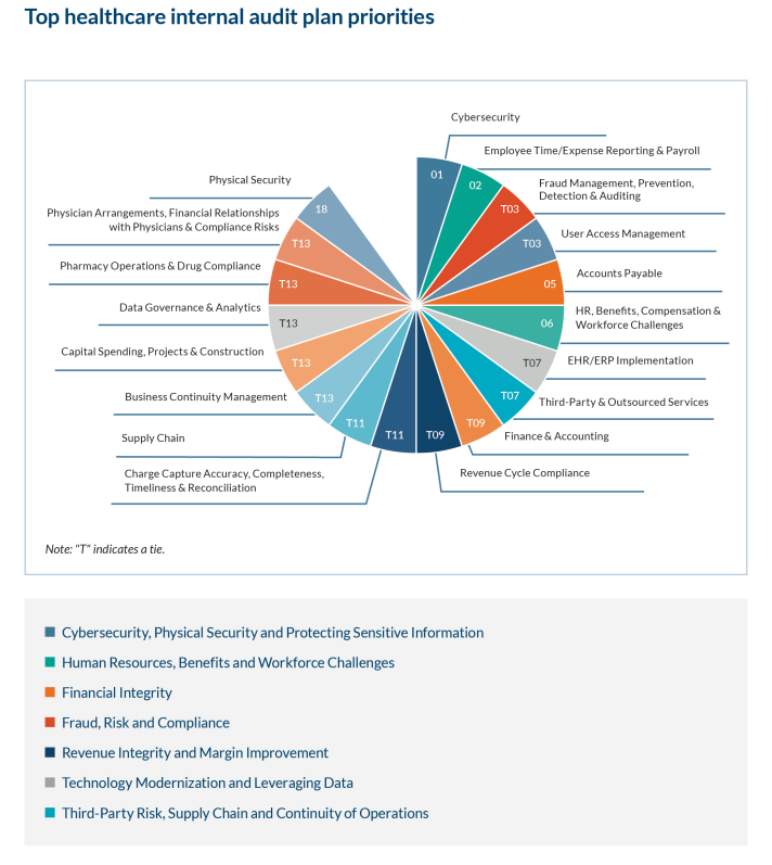 Healthcare Internal Auditors Prioritize Cybersecurity, Business Performance and Technology Modernization Top healthcare internal audit plan priorities