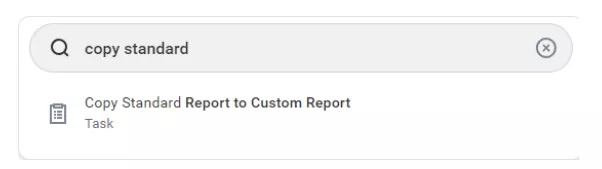 Copy and modify a standard report: