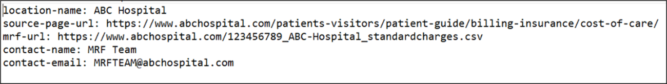 Exhibit 2 – Example .txt file output