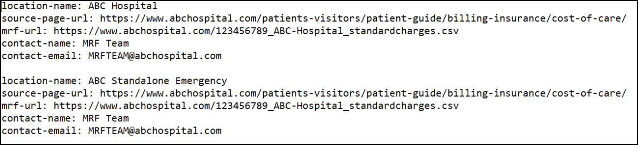 Exhibit 4 − Example .txt file output for shared MRF